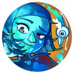 a colorful profile picture of the 2D artist